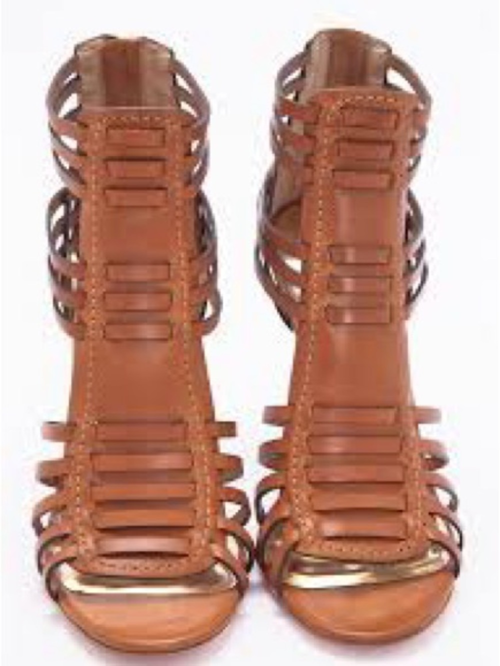 Coach Strappy High-Heel Sandals in Brown - Picture 3 of 14